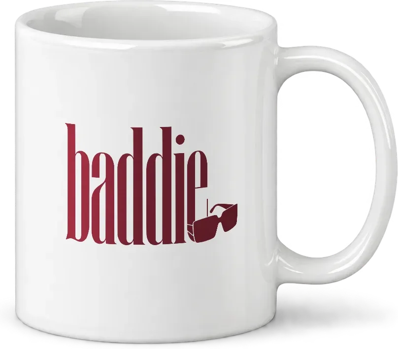 baddie mug, handle to the right