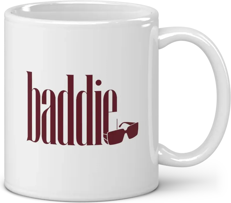 baddie mug, handle to the right