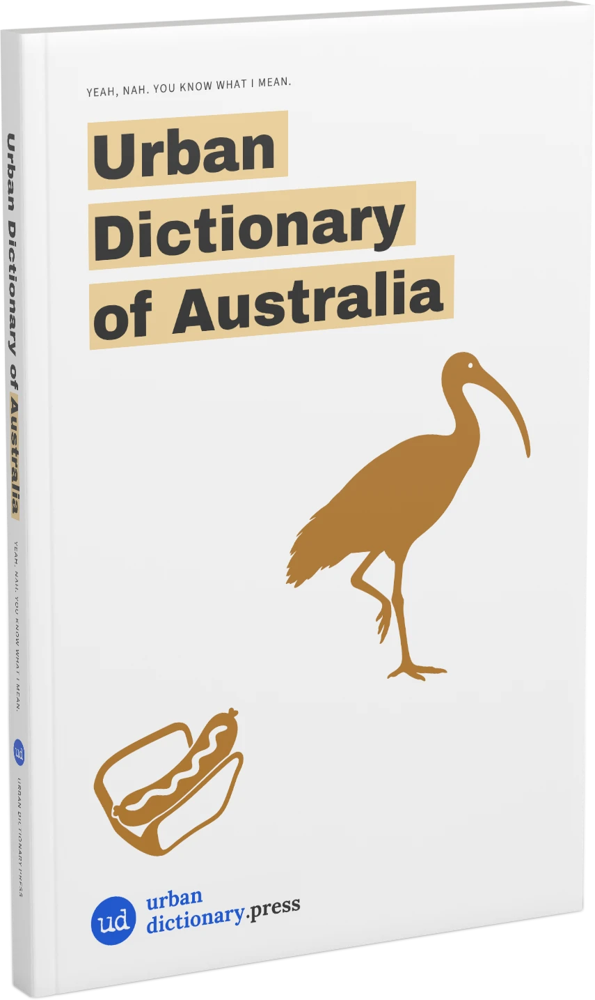 Three-dimensional cover of Urban Dictionary of Australia