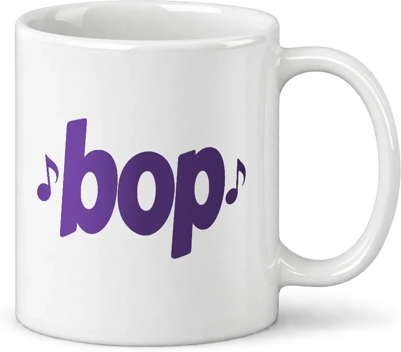 bop mug, handle to the right