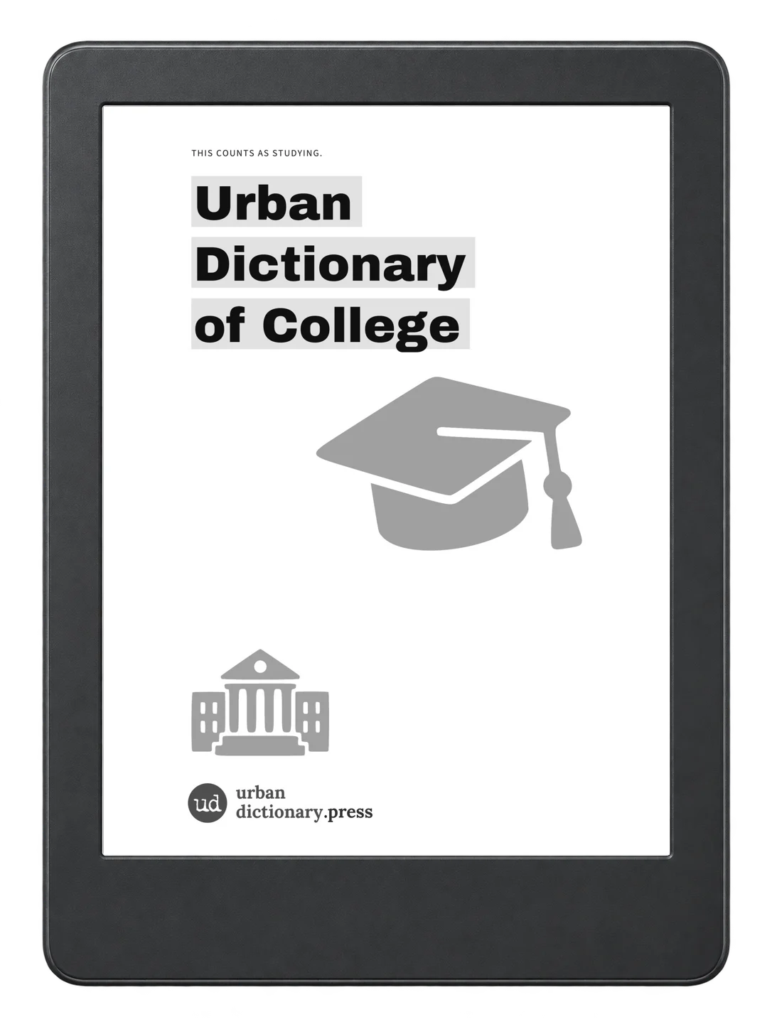 Ebook on an illustrative e-reader; device not included