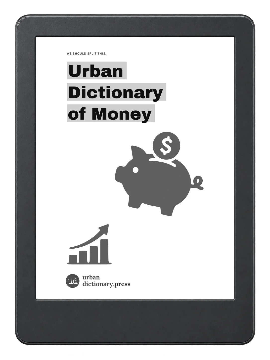 Ebook on an illustrative e-reader; device not included
