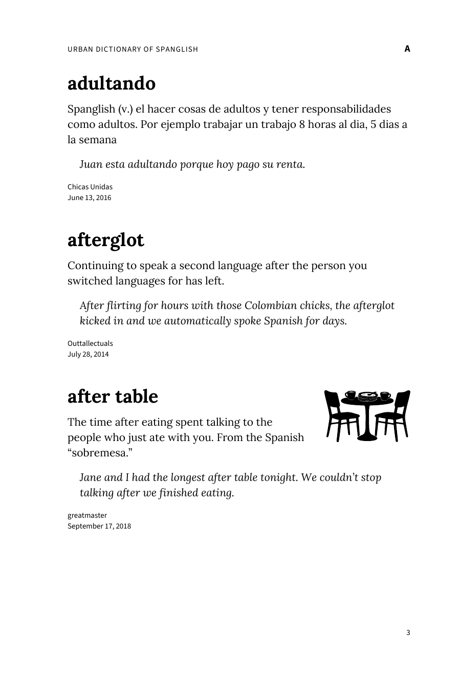 Preview page 9 of Urban Dictionary of Spanglish