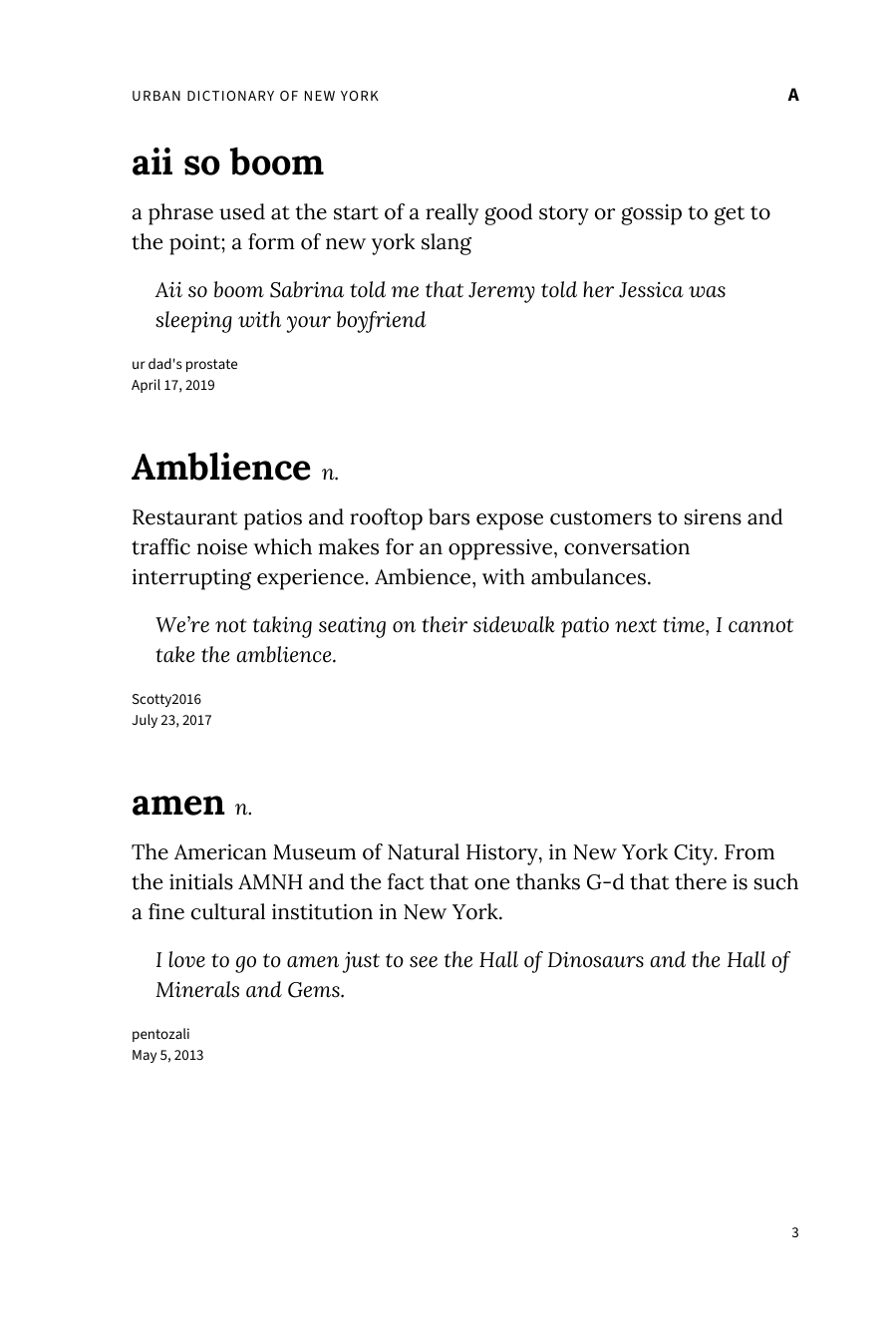 Preview page 9 of Urban Dictionary of New York