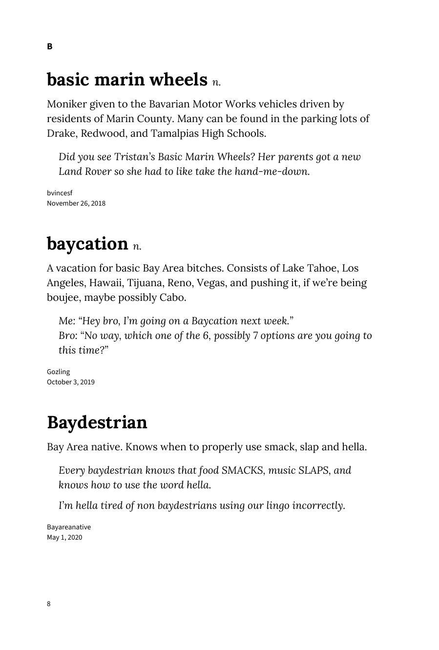 Preview page 14 of Urban Dictionary of the San Francisco Bay Area