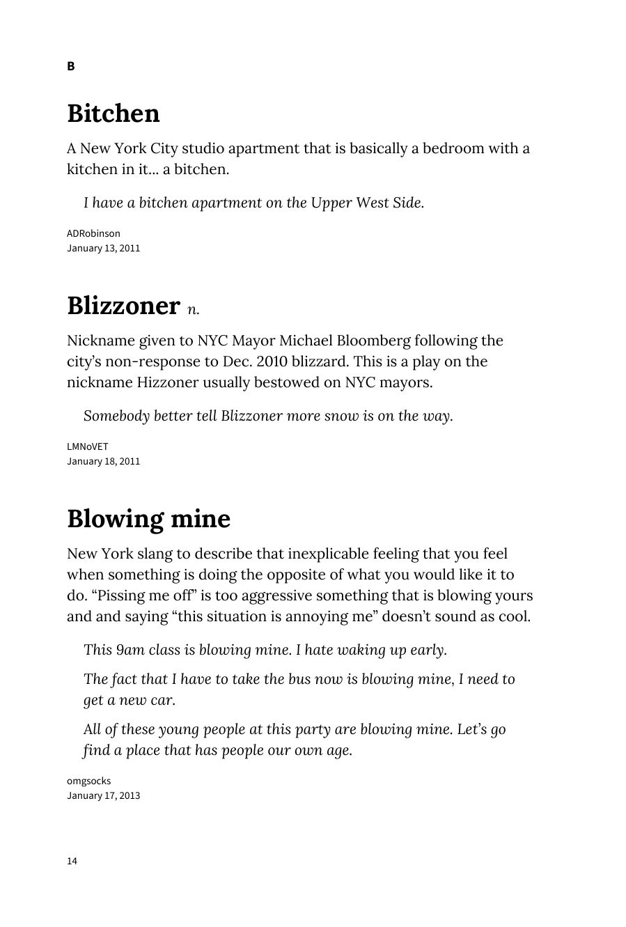 Preview page 20 of Urban Dictionary of New York