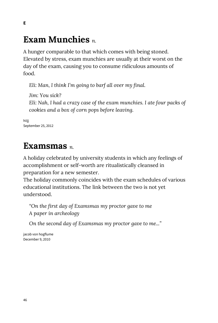 Preview page 52 of Urban Dictionary of College