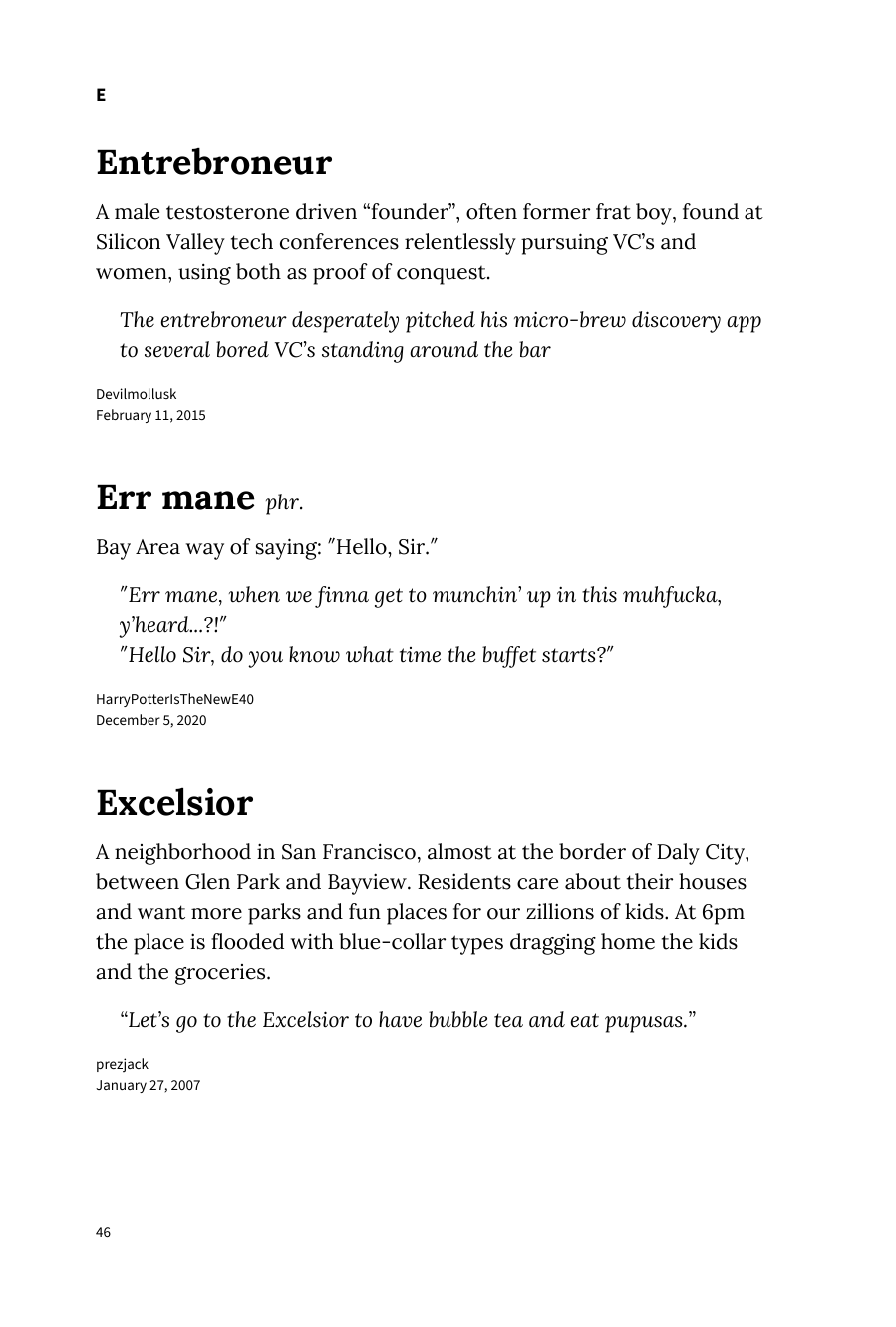 Preview page 52 of Urban Dictionary of the San Francisco Bay Area
