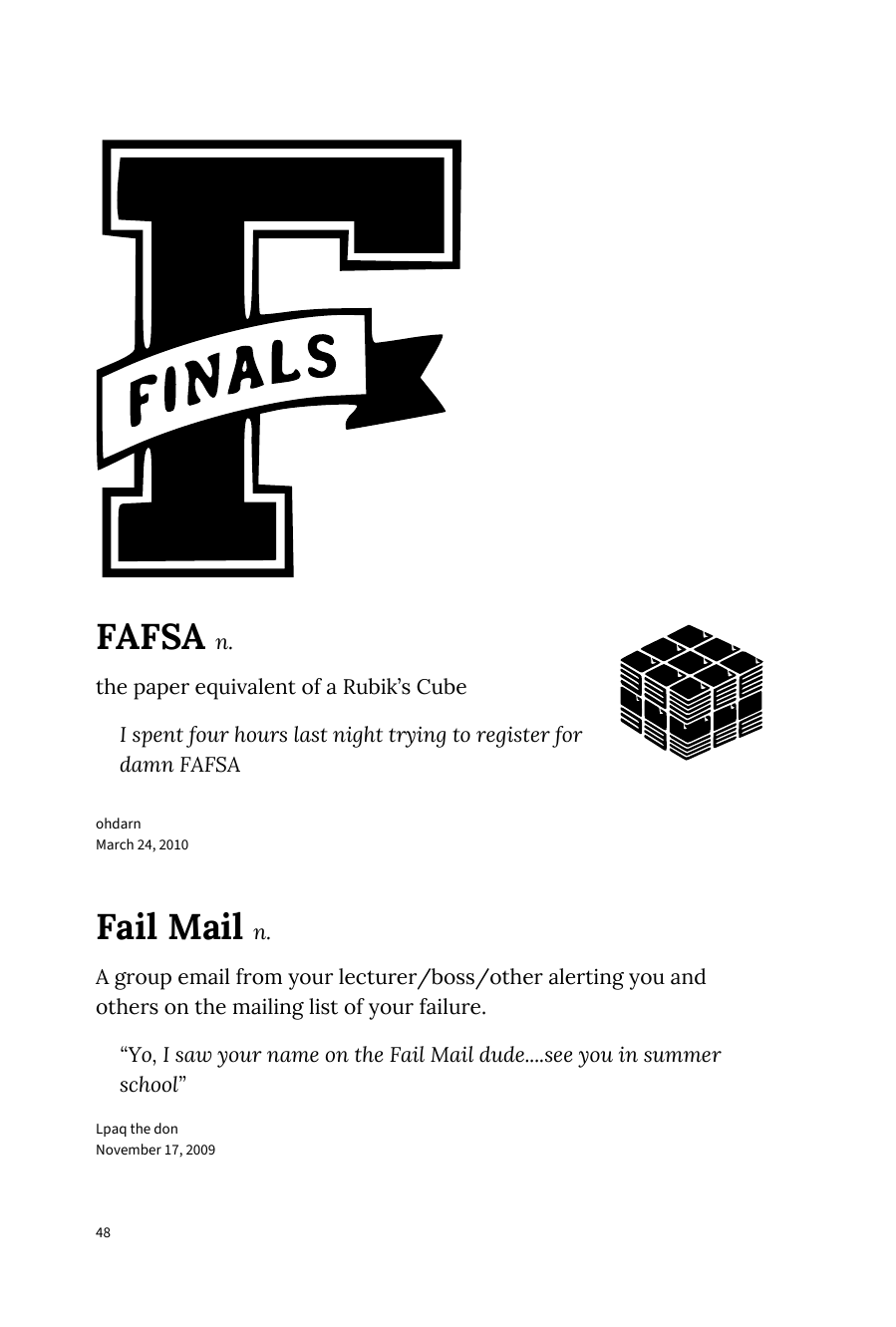Preview page 54 of Urban Dictionary of College