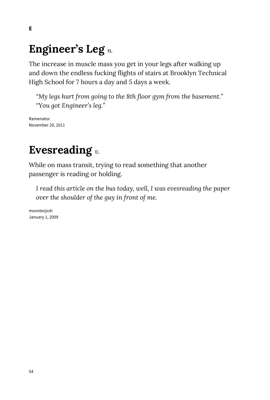 Preview page 60 of Urban Dictionary of New York