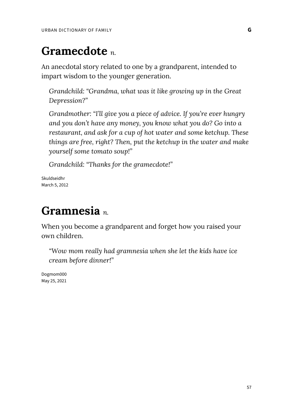 Preview page 63 of Urban Dictionary of Family