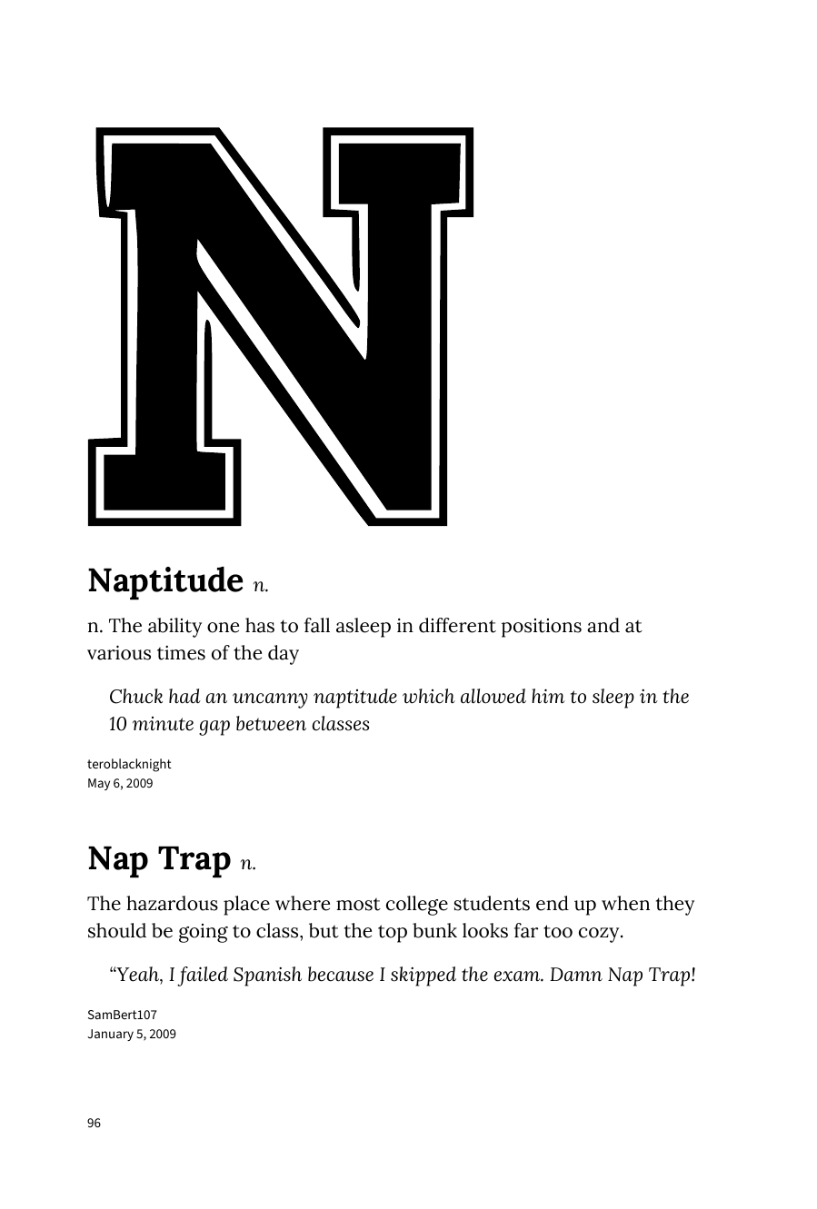 Preview page 102 of Urban Dictionary of College