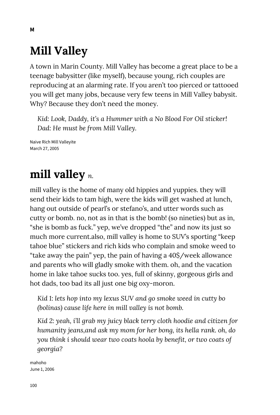 Preview page 106 of Urban Dictionary of the San Francisco Bay Area