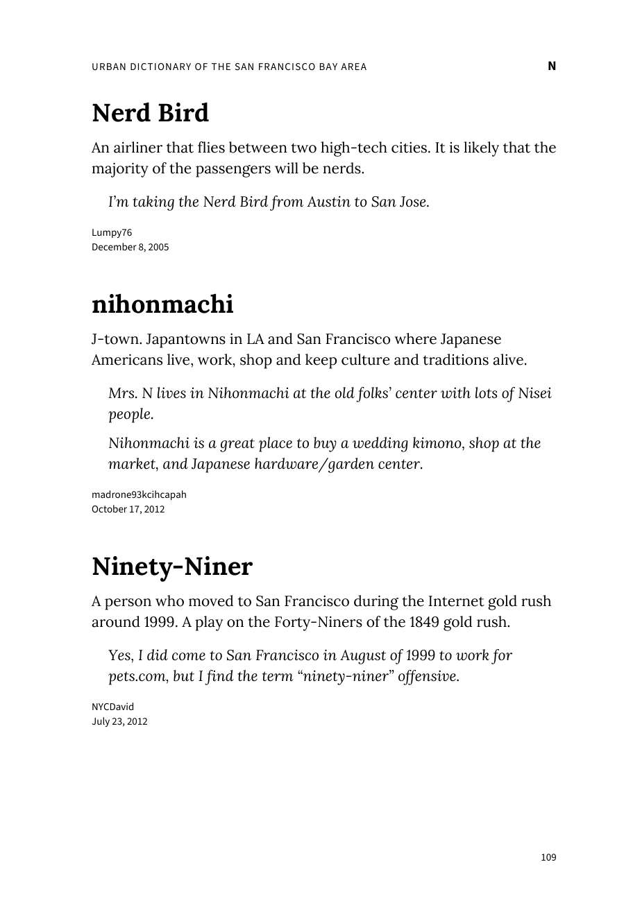 Preview page 115 of Urban Dictionary of the San Francisco Bay Area