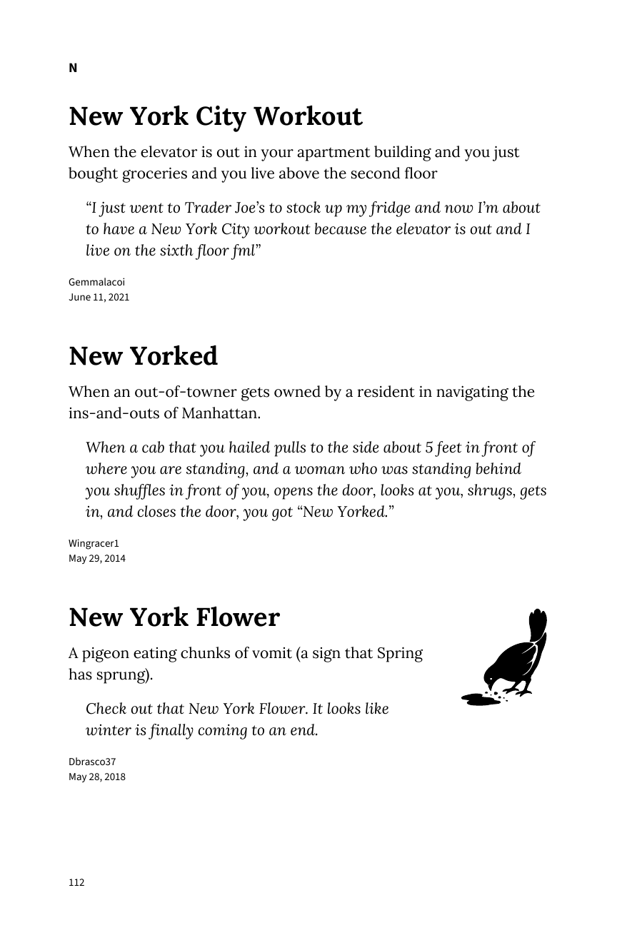 Preview page 118 of Urban Dictionary of New York