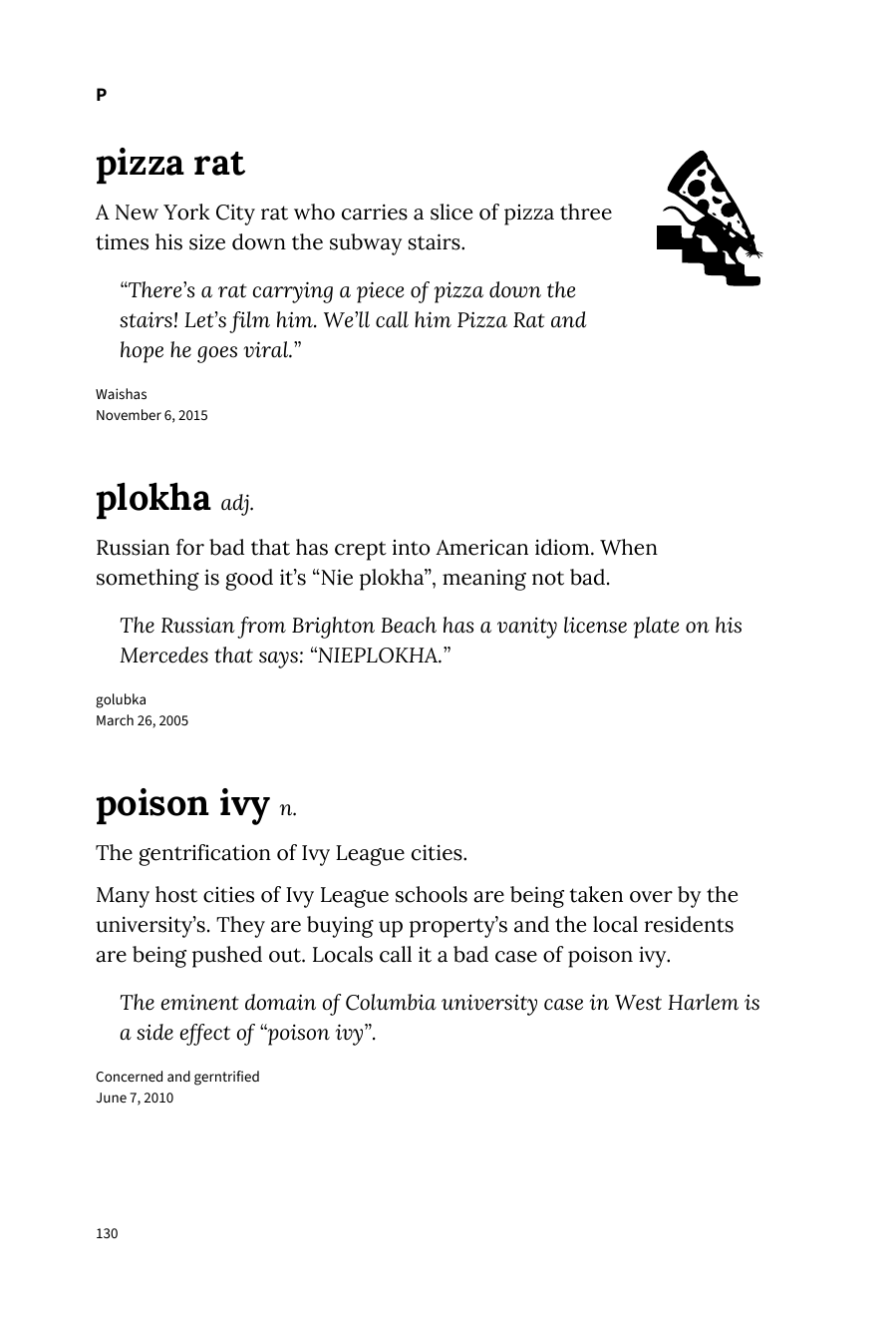 Preview page 136 of Urban Dictionary of New York