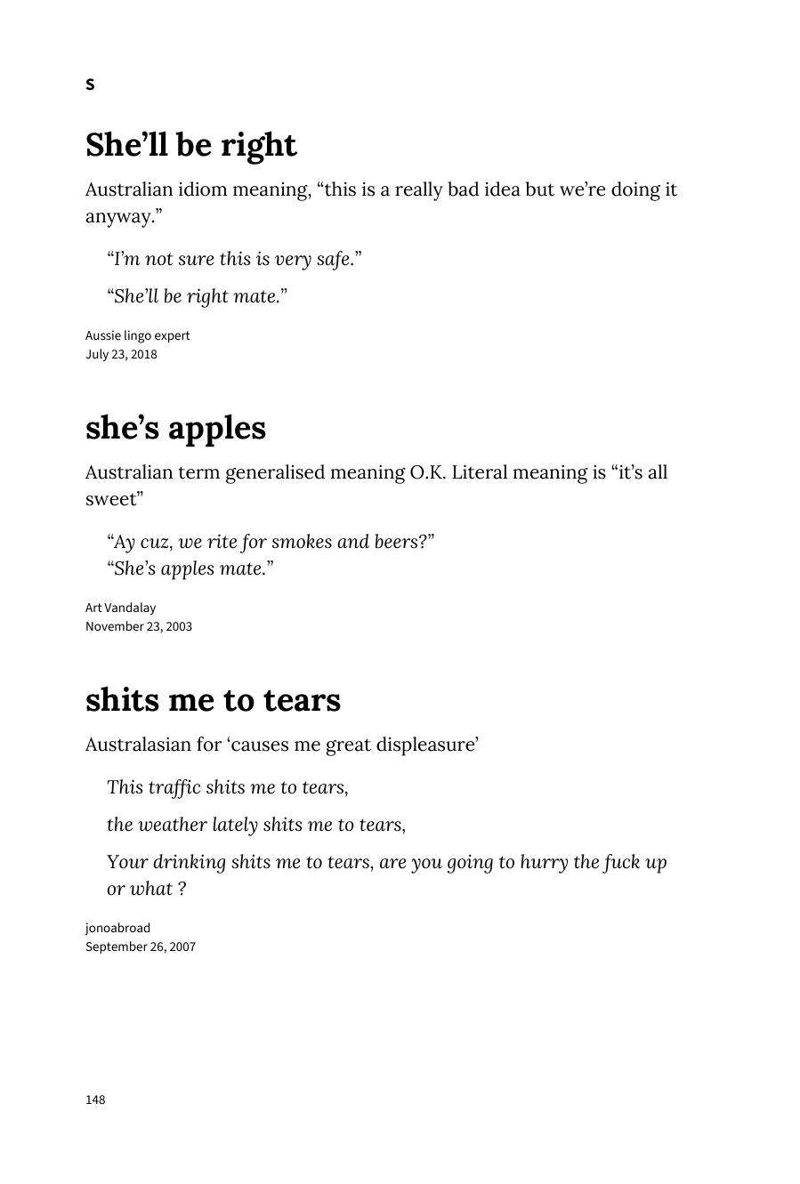 Preview page 154 of Urban Dictionary of Australia