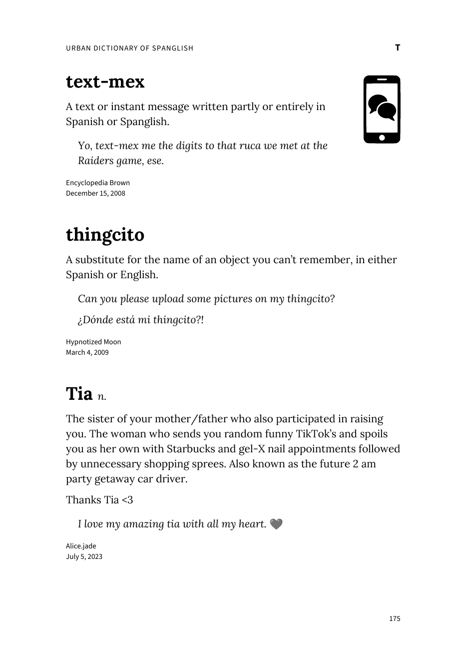 Preview page 181 of Urban Dictionary of Spanglish