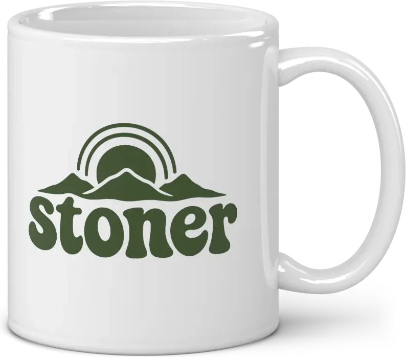 stoner mug, handle to the right