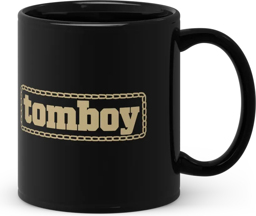 tomboy mug, handle to the right