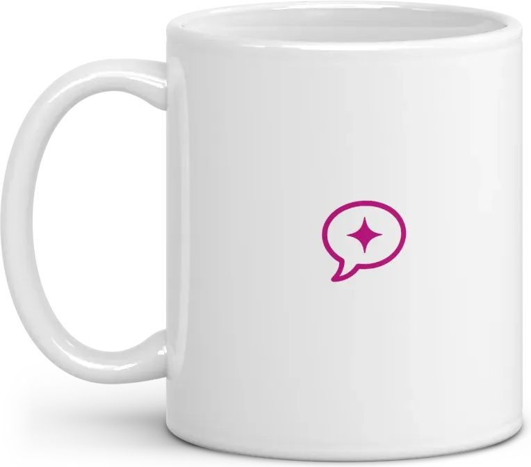 weeb mug, handle to the left