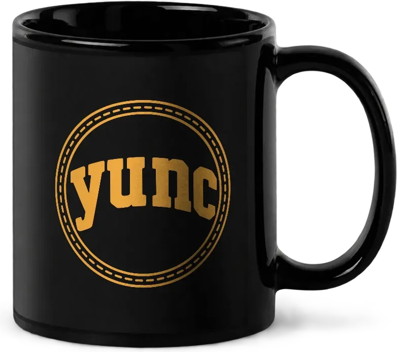 yunc mug, handle to the right